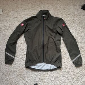 Castelli Men’s Emergency 2 Rain Cycling Jacket. Military Green. Sz Sml. MINTY